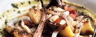 Squid Salad with Saffron and Caviar Aioli