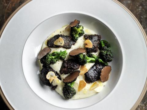 Sturgeon Livers with Pomme Puree