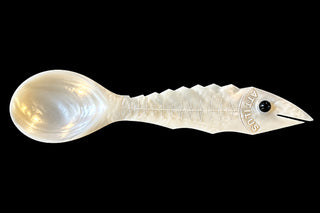 Sturgeon Shaped Mother of Pearl Spoon